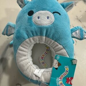 Squishmallows blue monster slippers